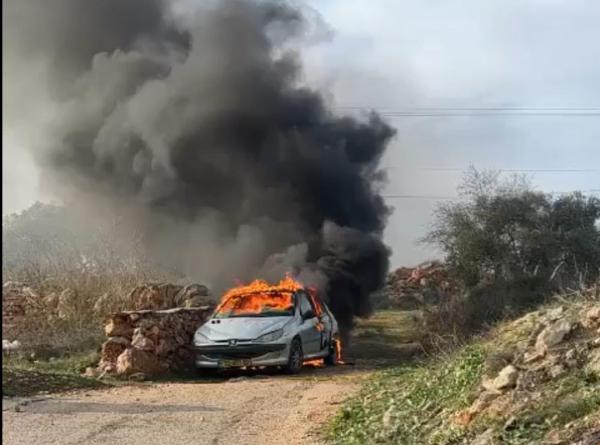 השב"כ עצר תושב מעלה אפרים בחשד להצתת רכב פלסטיני