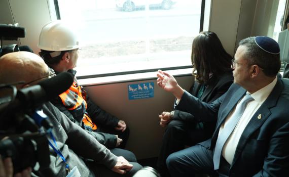 מקטע חדש של הרכבת הקלה בירושלים נפתח לנסיעות הרצה