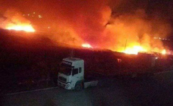 משאיות שעשו את דרכן מעיראק לסוריה – הותקפו