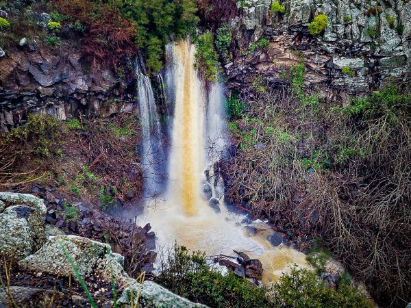 מרהיב: מפל עיט ברמת הגולן שוצף ממים