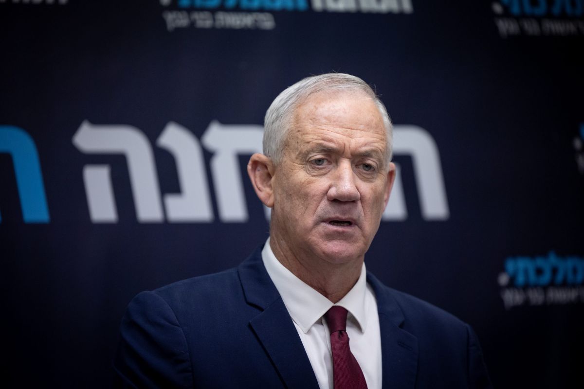 גנץ מיישר קו עם נתניהו: "מתנגד למדינה פלסטינית"