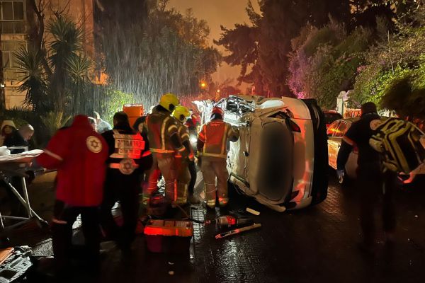 Heavy disaster: a man and a woman were killed in a car overturn in Jerusalem
