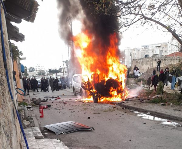 חשד לחיסול בלוד: רכב התפוצץ; הנהג נהרג במקום