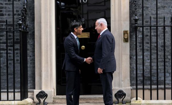 אחרי שבוטלה ההצהרה: תיעוד פגישת נתניהו-סונאק