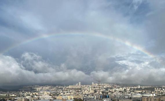 תמונת היום: קשת מלאה מעל ירושלים