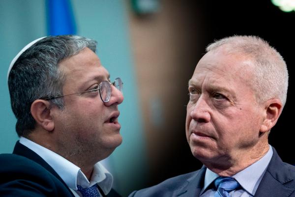 בן גביר נגד גלנט: האויבים הם הנאצים מעזה לא המתנחלים