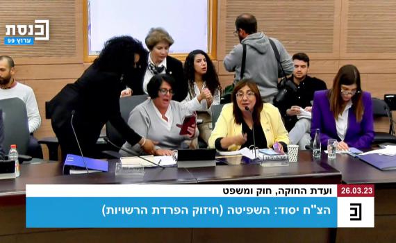 ח"כית מיש עתיד אמרה קדיש על הדמוקרטיה. צפו