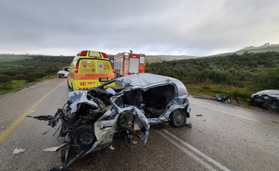 5 פצועים בתאונה בבנימין, בהם אחד במצב קשה