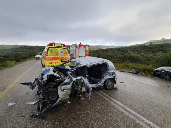 5 פצועים בתאונה בבנימין, בהם אחד במצב קשה