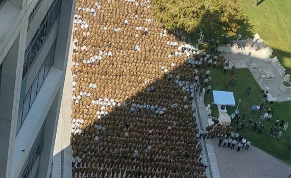 תמונת היום: טקס יום השואה בקריה בתל אביב