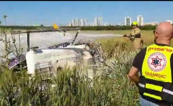 טרגדיה בנתניה: גבר כבן 50 נהרג מהתרסקות מסוק