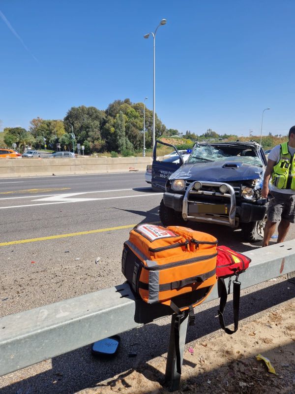 5 פצועים בתאונה בכביש החוף, בהם 2 במצב קשה