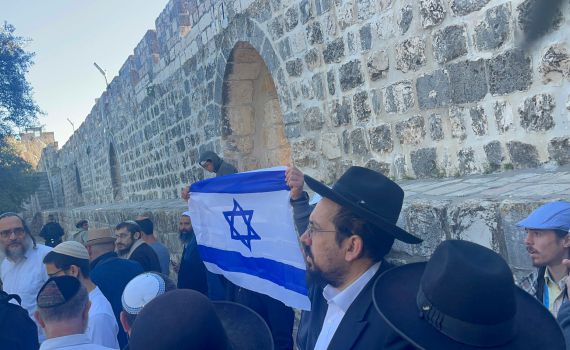 נערים הניפו דגל בהר הבית ונעצרו. צפו בתיעוד