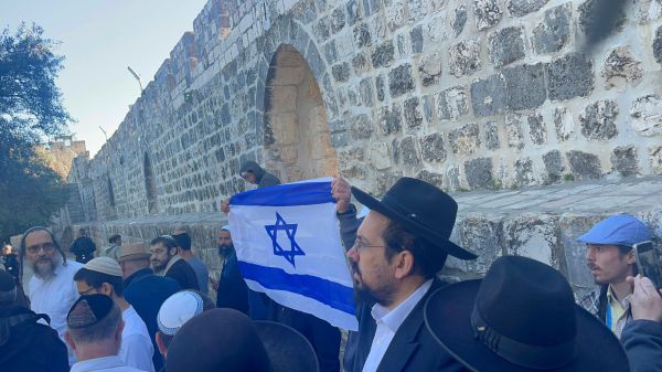 נערים הניפו דגל בהר הבית ונעצרו. צפו בתיעוד