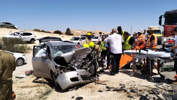 הנפגעים בתאונה בנגב: משפחה מהיישוב נוקדים