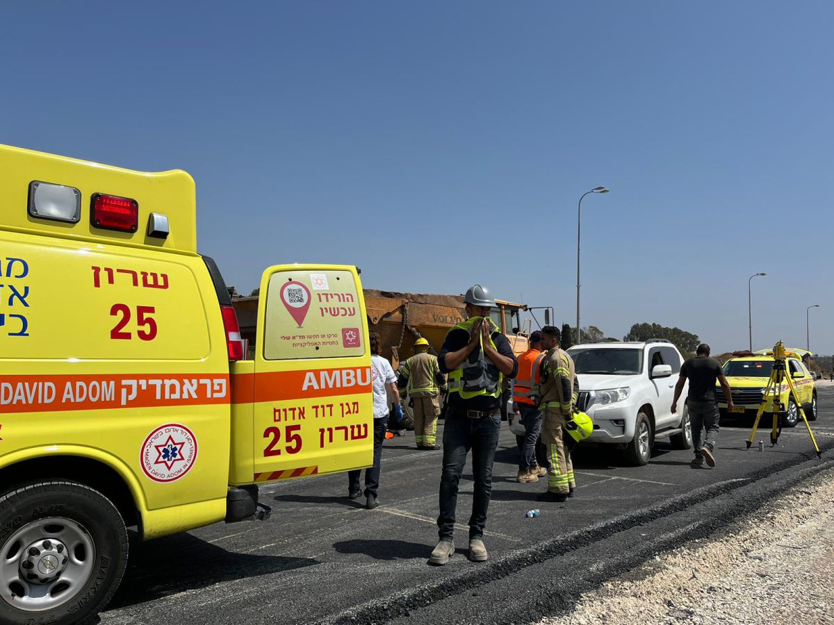 כביש החוף: פועל נדרס למוות על ידי כלי הנדסי