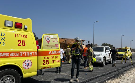 כביש החוף: פועל נדרס למוות על ידי כלי הנדסי