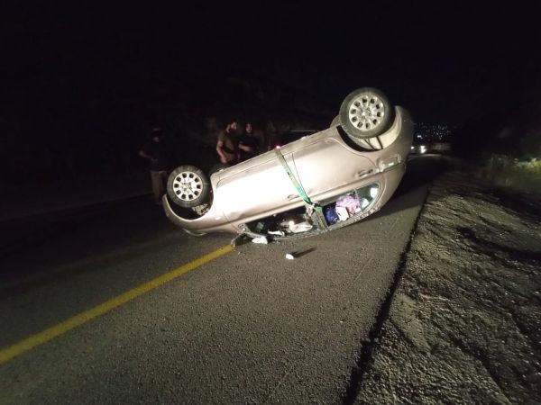 אישה בהיריון התהפכה עם רכבה בפיגוע אבנים בשומרון: "היה יכול להיגמר אחרת"