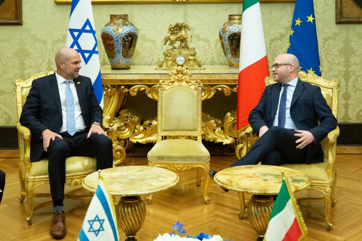 היסטוריה באיטליה: חגיגות עצמאות לישראל בפרלמנט