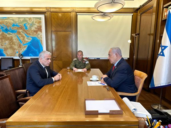 על רקע המתיחות בדרום: נתניהו נועד עם לפיד