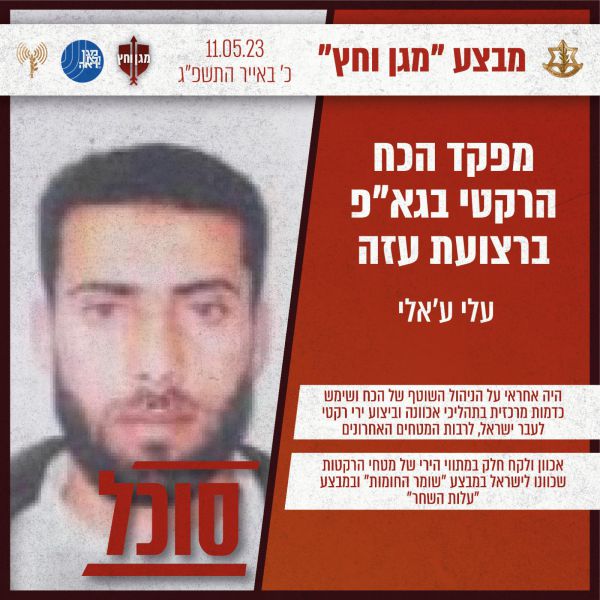 במהלך הלילה: חוסל מפקד הכוח הרקטי של הג'יהאד