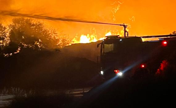 השריפה בקליה מתפשטת: כביש 90 נסגר לתנועה