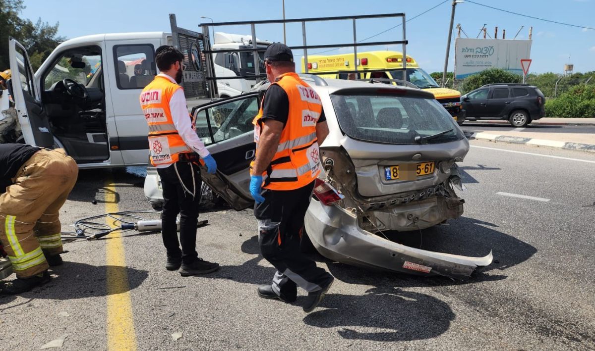4 פצועים בתאונה בכנרת: גבר פונה במסוק במצב קשה