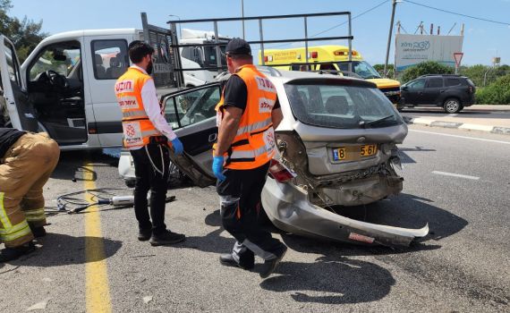 4 פצועים בתאונה בכנרת: גבר פונה במסוק במצב קשה