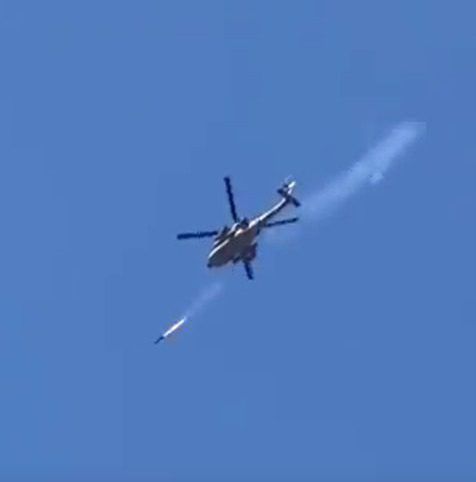 לראשונה מזה 20 שנה:  מסוק קרב תקף בג'נין. צפו