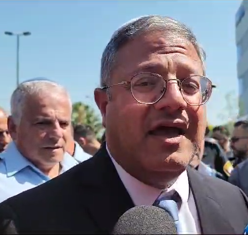 בן גביר בזירת הפיגוע: "נשיאת נשק – צו השעה"