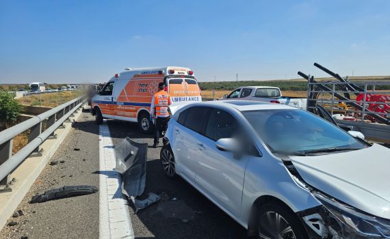 כביש 6: פצועים קשה בתאונה סמוך לקרית גת
