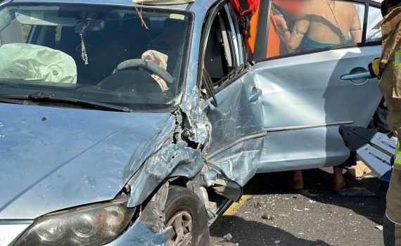 תאונת דרכים חזיתית עם לכודה, כביש 386, בסמוך לצומת כרם