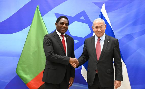 נתניהו לנשיא זמביה: "אפריקה חוזרת לישראל"