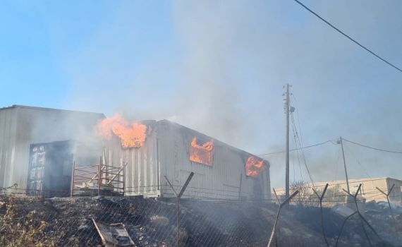 שריפה פרצה בבא"ח כפיר; סכנה למאגרי תחמושת