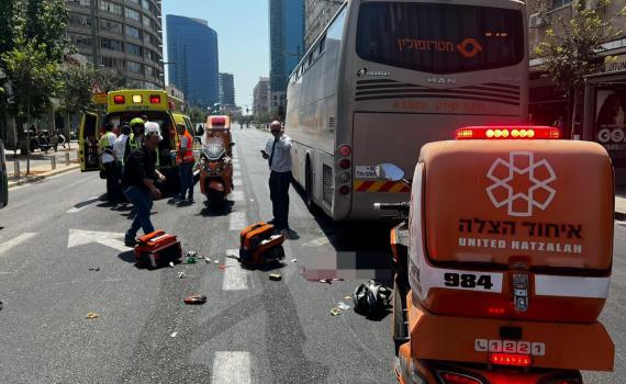 רוכב אופנוע נהרג בתאונת דרכים בתל אביב