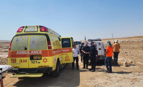 אותרה וחולצה גופתו של הלכוד בסמוך לים המלח