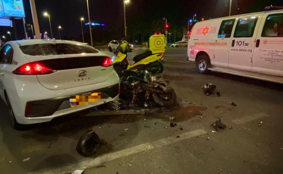 פצוע אנוש מתאונה בפ"ת. נעצר חשוד שנהג בשכרות