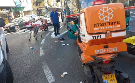 בת ים: גבר כבן 70 נפצע אנוש בתאונת דרכים