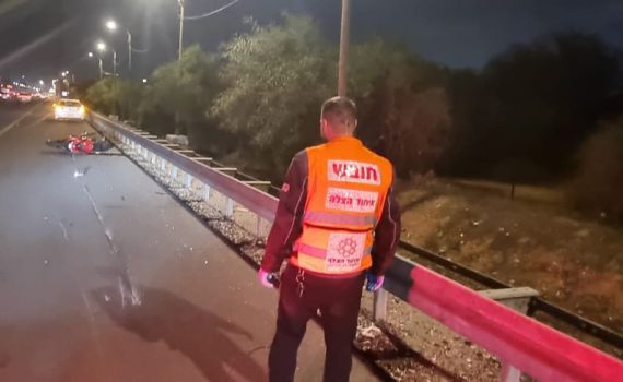 רוכב אופנוע נפגע באורח קשה סמוך לראשון לציון