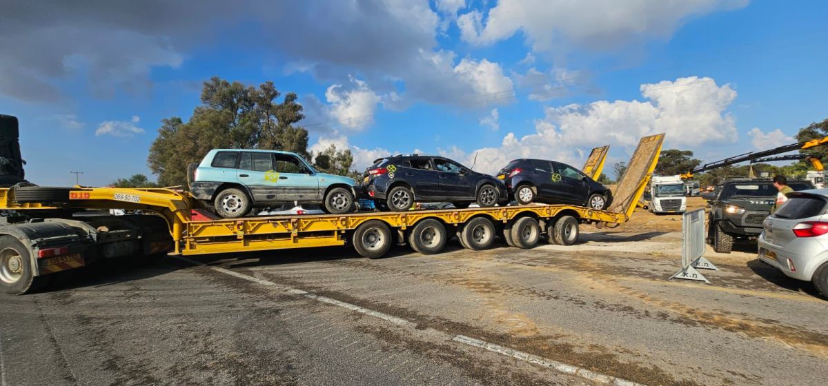 החל פינוי כלי הרכב הנטושים מאיזורי הטבח