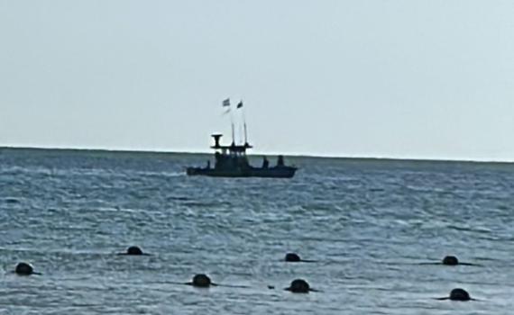 תיעוד: המשטרה פוצצה אמל"ח בלב ים בחיפה