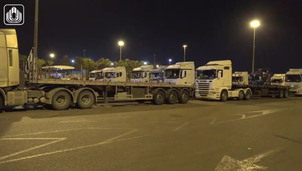 צפו: 2,500 טון של ציוד צבאי מגיע לצה"ל