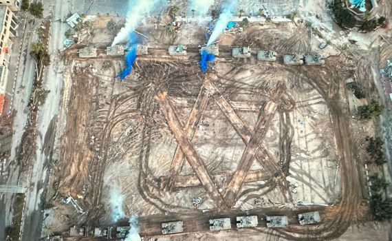 בלב עזה: לוחמי גולני קיימו טקס לזכר חבריהם שנפלו