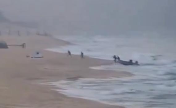 תיעוד דרמטי: רגע חדירת המחבלים מהים לחוף זיקים. צפו