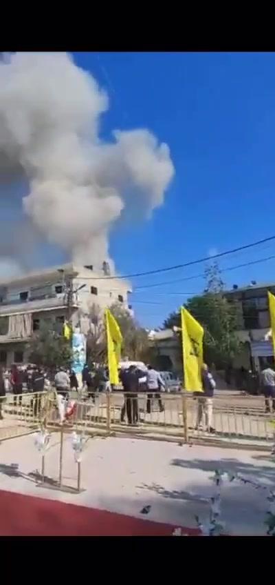 כטב"מ תקף בניין בסמוך להלוויית מחבל חיזבאללה