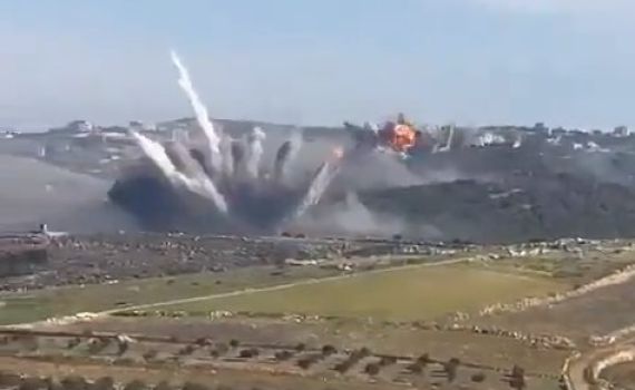 במקביל לשיגורים לצפון: תקיפה נרחבת בלבנון | צפו