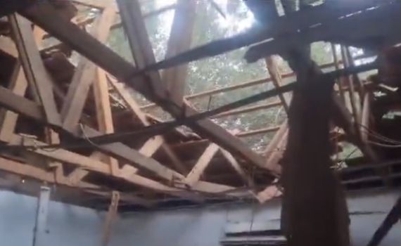 פגיעה ישירה בבית כנסת בשדות נגב. צפו