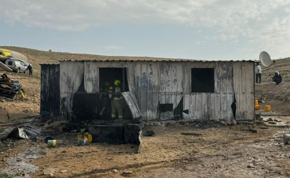 פעוט בדואי בן שנה וחצי נספה בשריפה בביתו