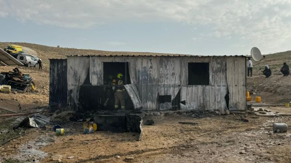 פעוט בדואי בן שנה וחצי נספה בשריפה בביתו
