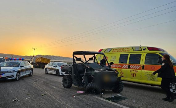 אסון על הכביש: נהג רכב שטח נהרג סמוך לדור